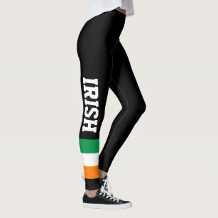 Beställnings- damasker för irländsk flagga för st leggings