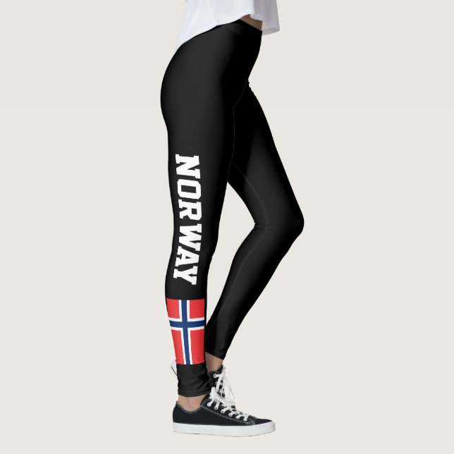 Beställnings- damasker för norgeflagga för leggings (Höger)