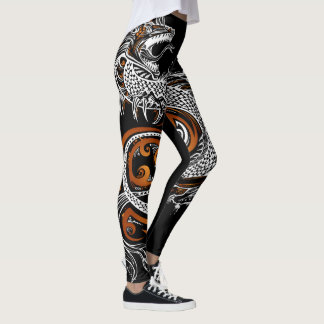 Beställnings- designad asiatisk drakedamasker leggings