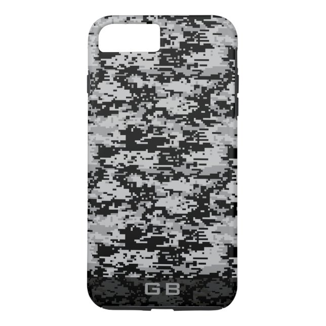 Beställnings- Didgital Camo Monogram Case-Mate iPhone Skal (Baksida)