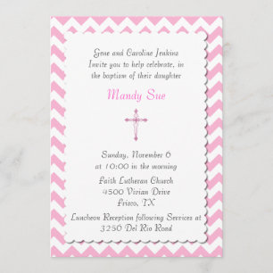 Beställnings- dopinbjudan för rosa sparre inbjudningar