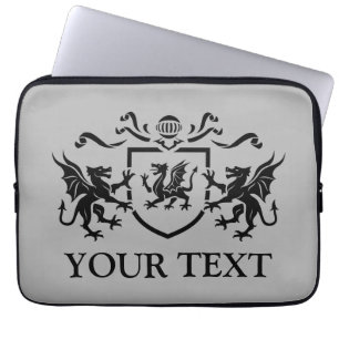 Beställnings- drakesköld laptop sleeve