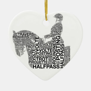 Beställnings- Dressage benämner julprydnaden Julgransprydnad Keramik