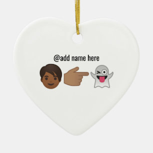 Beställnings- Emoji julprydnad är du min bu Julgransprydnad Keramik