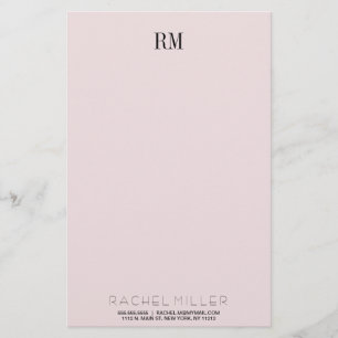 Beställnings- enkel Monograminitialer & känt Brevpapper