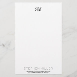 Beställnings- enkel Monograminitialer & känt Brevpapper