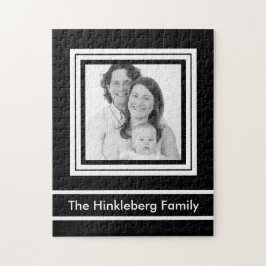 Beställnings- familjfoto med din egna text pussel