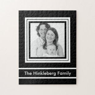 Beställnings- familjfoto med din egna text pussel