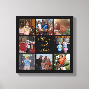 Beställnings- familjfotocollage "all som du canvastryck