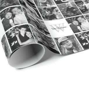 Beställnings- familjfotoCollage Presentpapper