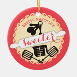 Beställnings- färg älskar jag den stekheta julgransprydnad keramik