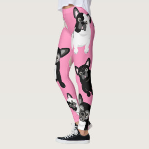 Beställnings- färg för roliga bulldoggvalpar leggings