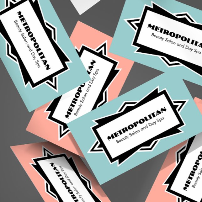 Beställnings- färg för slå enkel art déco visitkort (Skapare uppladdad)