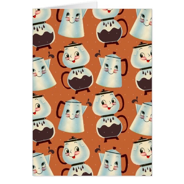 beställnings- färg som häller retro kitschy för hälsningskort (Framsidan)