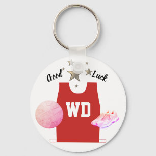 Beställnings- färgNetballhaklapp Nyckelring