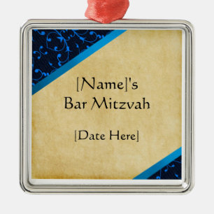 Beställnings- favörer för pubMitzvah prydnad Julgransprydnad Metall