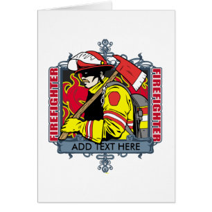 Beställnings- Firefirefighter Hälsningskort