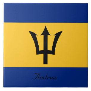 Beställnings- flagga av den Barbados treudden av Kakelplatta