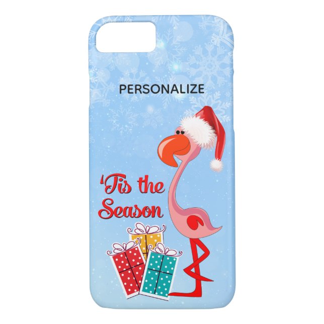 Beställnings- FlamingoSanta jul Case-Mate iPhone Skal (Baksida)