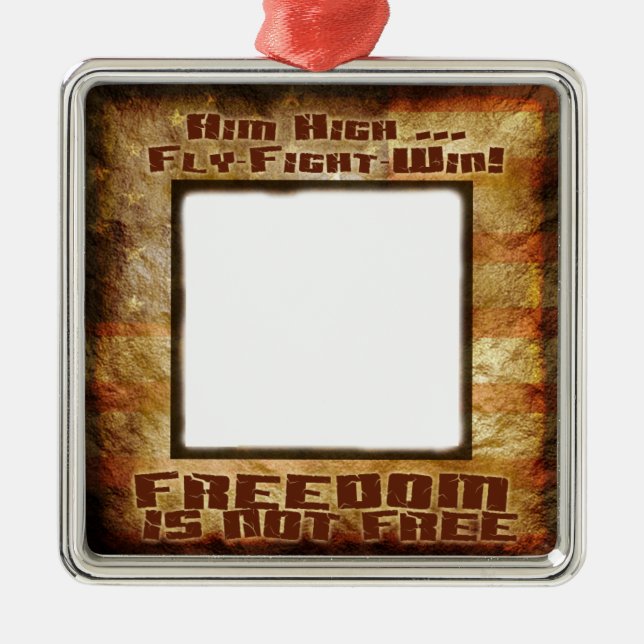 Beställnings- flygvapenprydnad julgransprydnad metall (Framsidan)