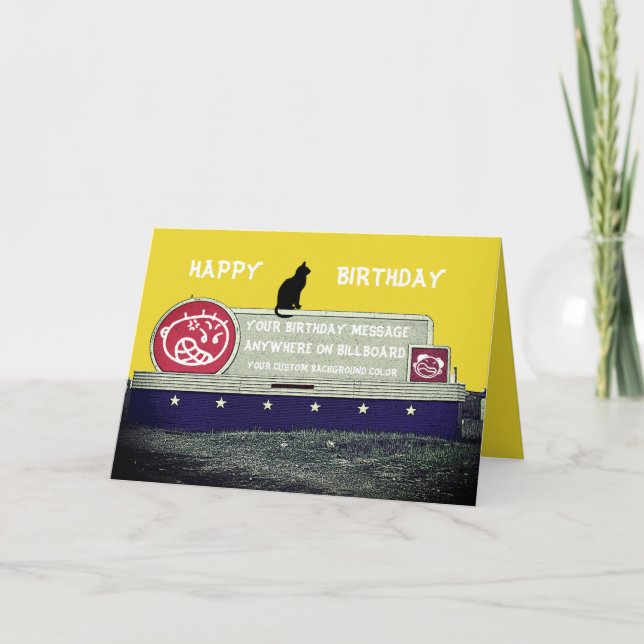 BESTÄLLNINGS- FÖDELSEDAGAFFISCHTAVLA med Kort (Framsida)