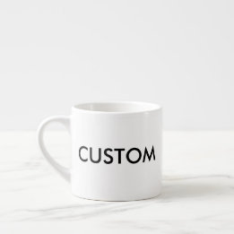Beställnings- för espressokaffe för vit 6oz kopp espressomugg