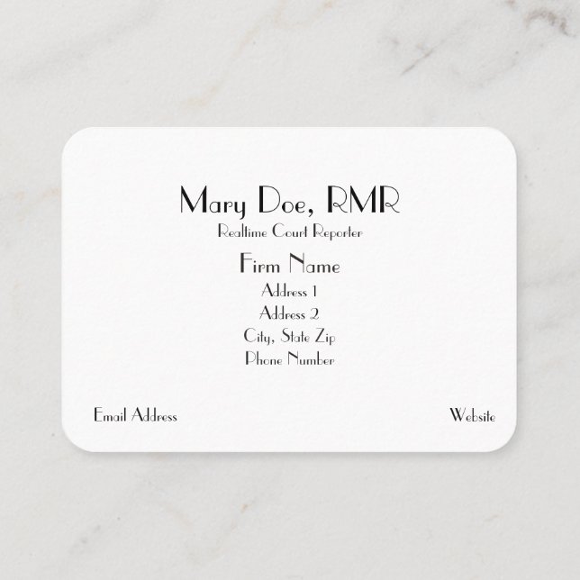 Beställnings- för Steno för domstolreportergrått Visitkort (Baksida)