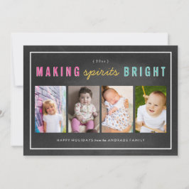 Beställnings- för svart tavlajul för helgdag julkort