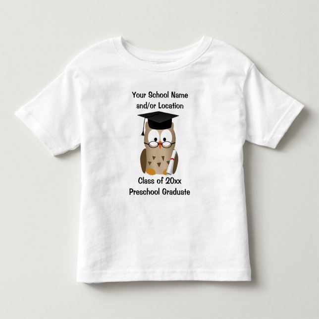 Beställnings- förskole- studentenT-tröja, klok Tee Shirt (Framsida)