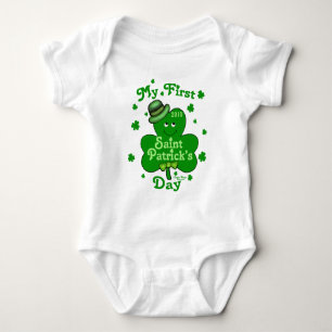 Beställnings- första Sts Patrick för baby dag T-shirt
