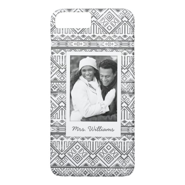 Beställnings- foto & känt geometriskt Aztec Case-Mate iPhone Skal (Baksida)