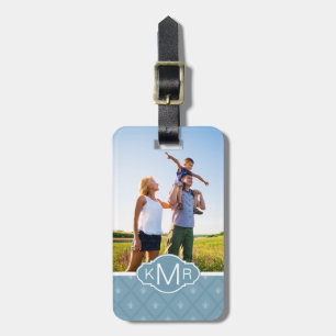 Beställnings- foto- & MonogramFleur-de-lis mönster Bagagebricka