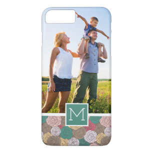 Beställnings- foto- & Monogramsnyggtblommönster