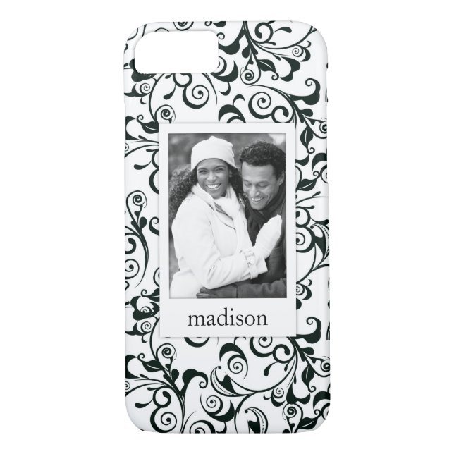 Beställnings- foto & namndamast Case-Mate iPhone skal (Baksida)