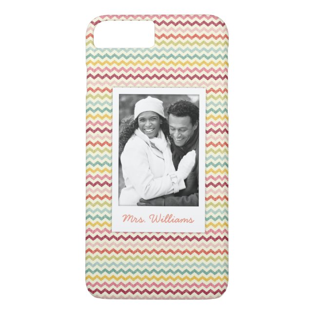 Beställnings- foto- & namnsparremönster 4 Case-Mate iPhone skal (Baksida)