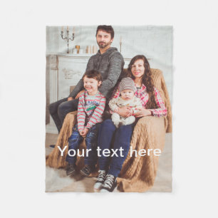 Beställnings- foto och/eller text fleecefilt