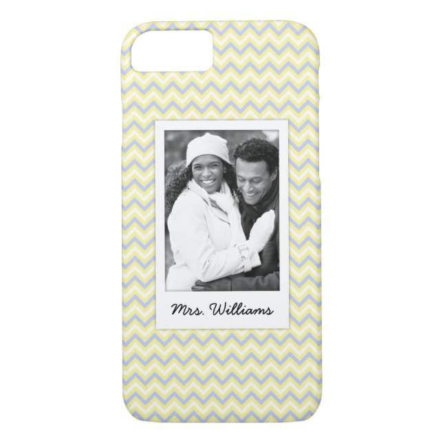 Beställnings- foto & pastellfärgat sparremönster Case-Mate iPhone skal (Baksida)