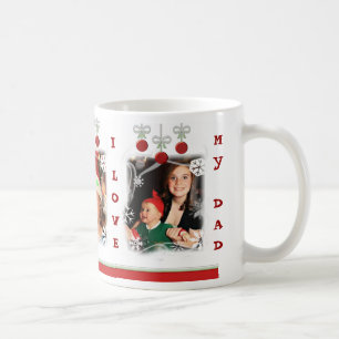 Beställnings- foto- & textjulpappa/mammamugg kaffemugg