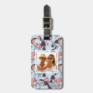 Beställnings- foto Toucans med exotiska blommor Bagagebricka