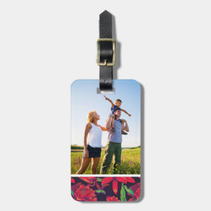 Beställnings- fotoblommor och Hummingbirds Bagagebricka
