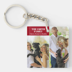 Beställnings- fotoCollage Keychain för text 2