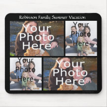 Beställnings- fotoCollage Mousepad tillfogar 4