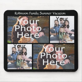 Beställnings- fotoCollage Mousepad tillfogar 4 Musmatta