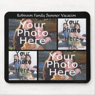 Beställnings- fotoCollage Mousepad tillfogar 4 Musmatta