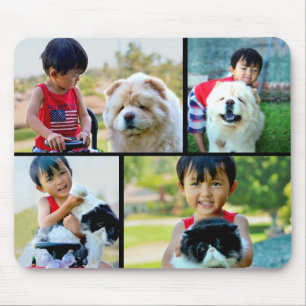 Beställnings- fotoCollage Mousepad tillfogar dina Musmatta
