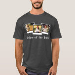 Beställnings- fotofar för personlig 3 av bruden t shirt<br><div class="desc">Skapa en beställnings- far av brudfotot-skjortan för pappan av bruden! Tre "ögonblick" foto ramar,  var kort kan förläggas i ennågot liknande,  formaterar för att dela med familjen och vänner.</div>