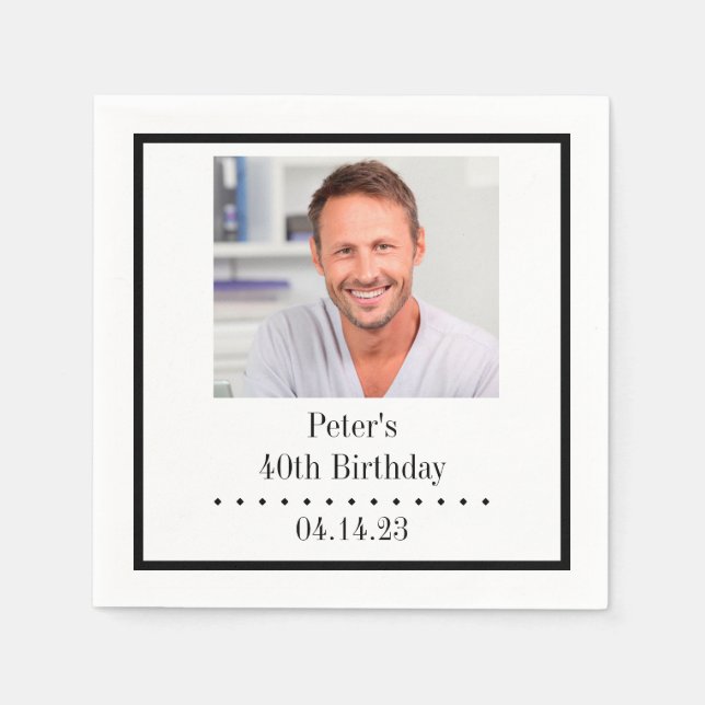 Beställnings- fotofödelsedagPappersservett Pappersservett (Framsidan)
