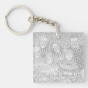 Beställnings- fotokeychain med din bild avbildar