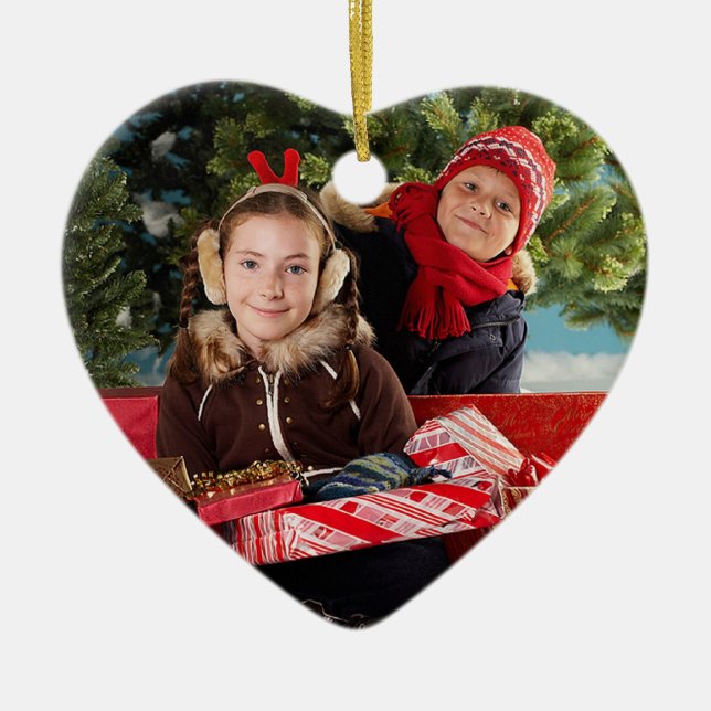 Beställnings- fotoprydnad julgransprydnad keramik (Framsidan)