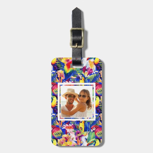 Beställnings- fotovattenfärgpapegojor bagagebricka (Vertikal Framsida)